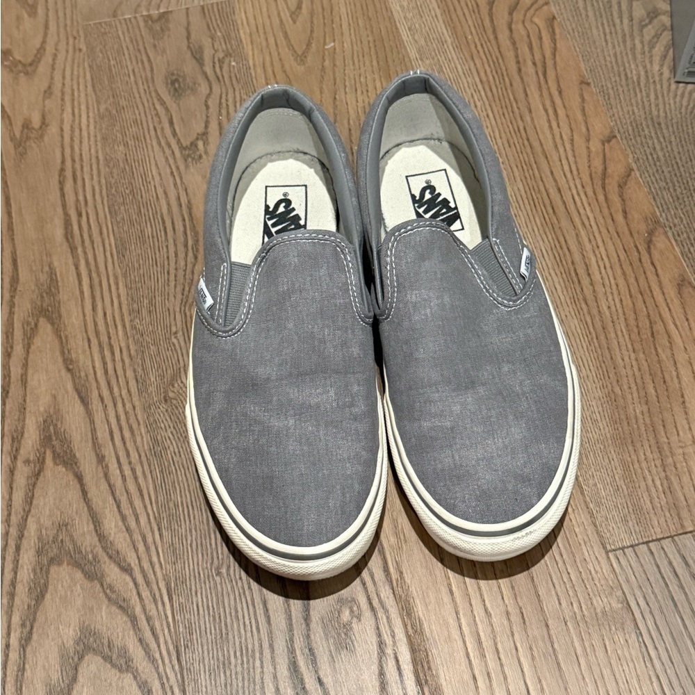 Vans x JCREW Gray Classic Slip-On Sneakers